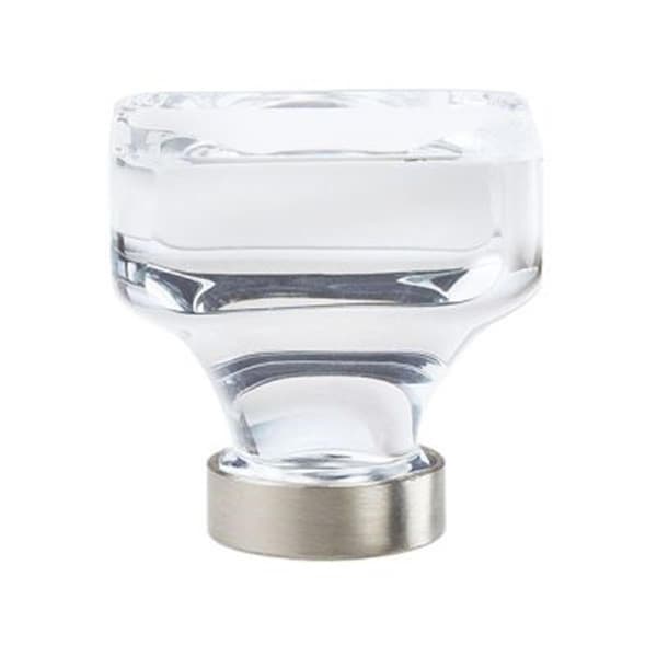 Amerock 1.37 in. Knob Glacio, Satin Nickel A36653 CG10 - main